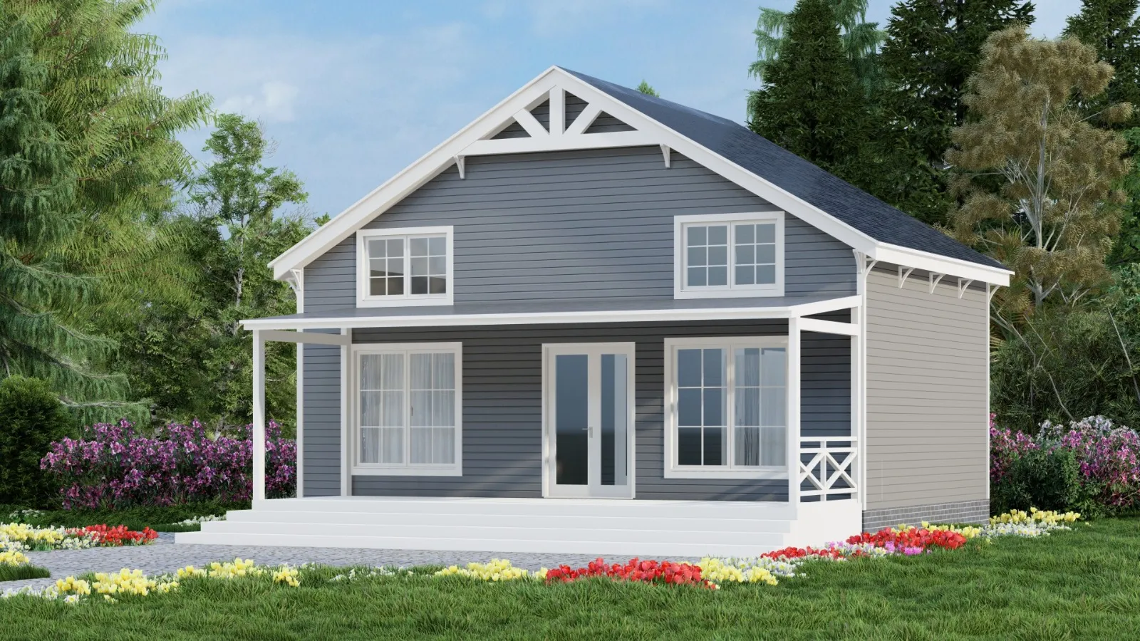 Коттедж с мансардой "Воронеж"